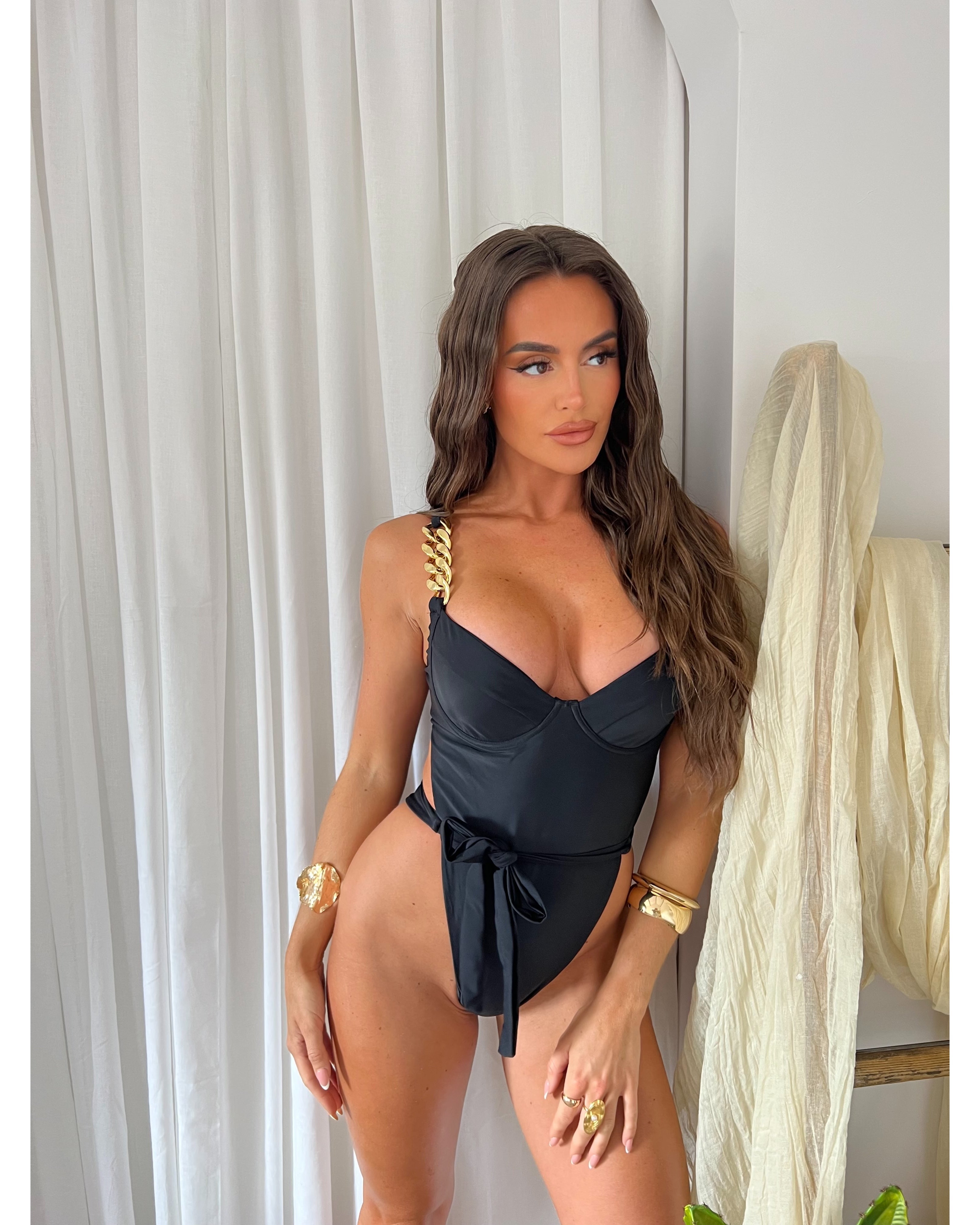 The ‘VEGA’ swimsuit in Jaguar black